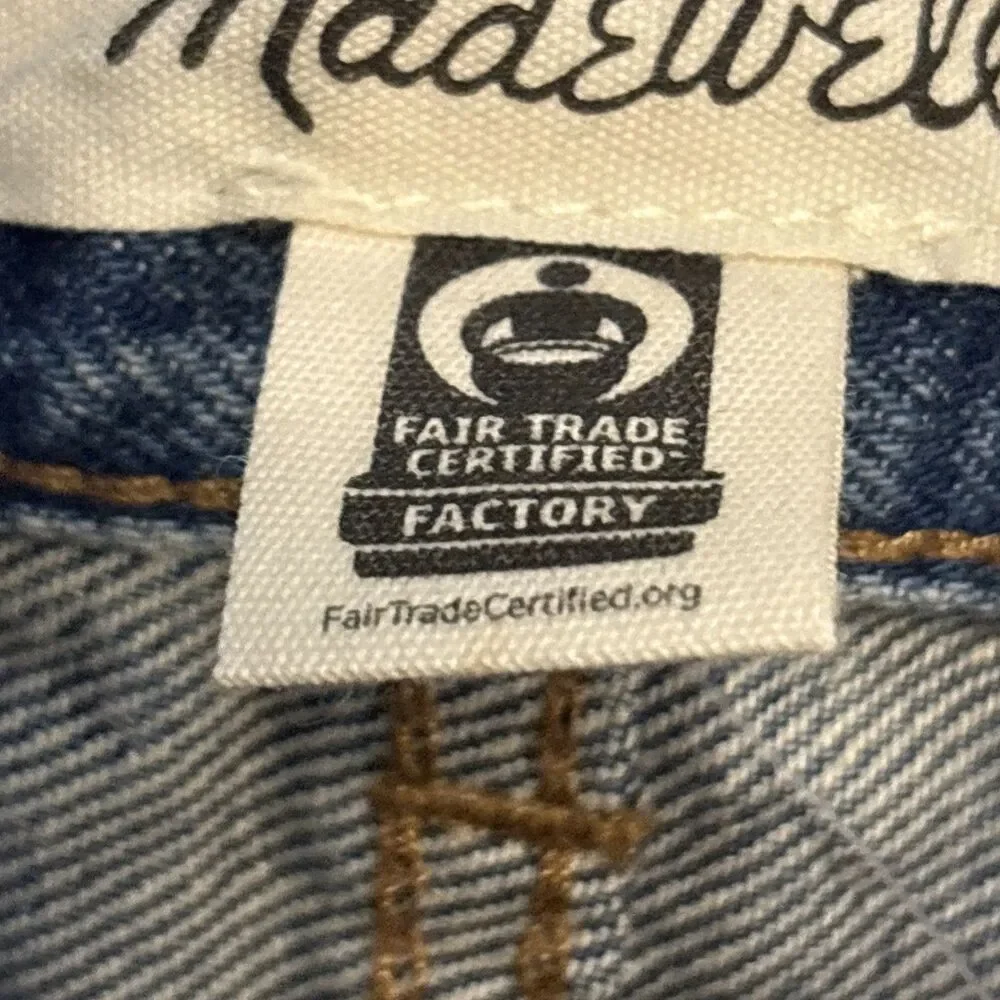 MADEWELL Women’s The Brynn Short Burleson Wash Blue Jean Denim Sz 28 BNWT - Picture 8 of 16